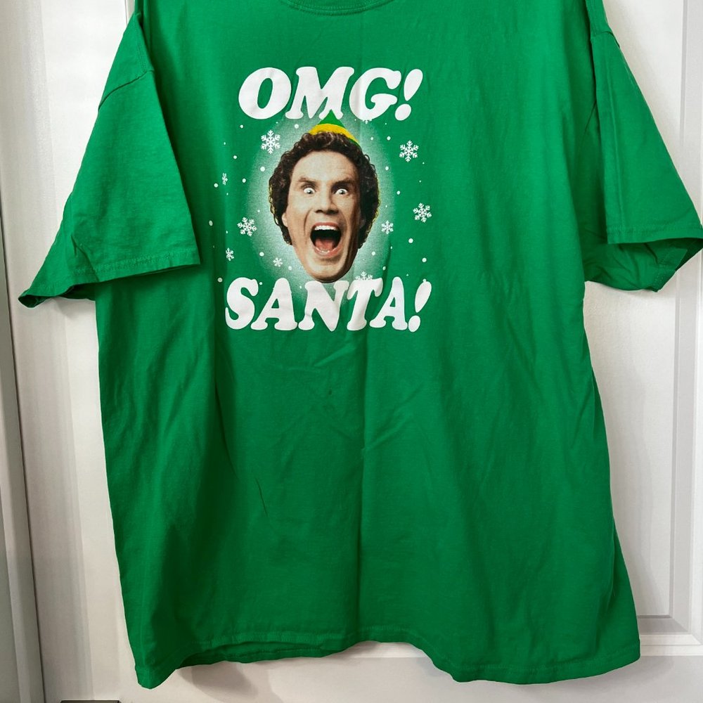 Elf Christmas Shirt - Green OMG SANTA